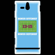 Coque Sony Xperia U Bonus Offensif-Défensif Bleu