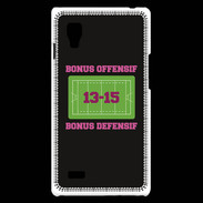 Coque LG Optimus L9 Bonus Offensif-Défensif Noir