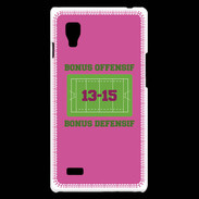 Coque LG Optimus L9 Bonus Offensif-Défensif Rose
