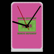 Pendule de bureau Bonus Offensif-Défensif Rose