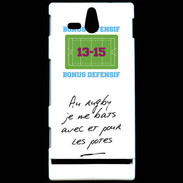 Coque Sony Xperia U Les potes Bonus offensif-défensif Blanc