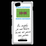 Coque Sony Xperia M Les potes Bonus offensif-défensif Blanc
