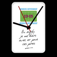 Grande pendule murale Les potes Bonus offensif-défensif Blanc