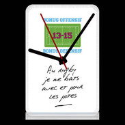 Pendule de bureau Les potes Bonus offensif-défensif Blanc