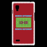Coque LG Optimus L9 Bonus Offensif-Défensif Rouge