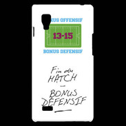 Coque LG Optimus L9 Fin de match Bonus offensif-défensif Blanc