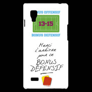Coque LG Optimus L9 Merci l'arbitre Bonus offensif-défensif Blanc