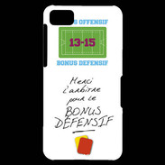 Coque Blackberry Z10 Merci l'arbitre Bonus offensif-défensif Blanc