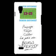 Coque LG Optimus L9 Plaquage Bonus offensif-défensif Blanc