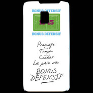 Coque LG P990 Plaquage Bonus offensif-défensif Blanc