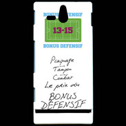 Coque Sony Xperia U Plaquage Bonus offensif-défensif Blanc