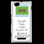 Coque Sony Xperia M Plaquage Bonus offensif-défensif Blanc