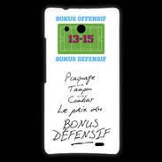 Coque Huawei Ascend Mate Plaquage Bonus offensif-défensif Blanc