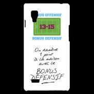 Coque LG Optimus L9 1 point bonus offensif-défensif Blanc