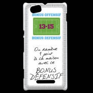 Coque Sony Xperia M 1 point bonus offensif-défensif Blanc