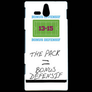 Coque Sony Xperia U The pack Bonus offensif-défensif Blanc