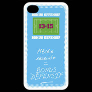 Coque iPhone 4 / iPhone 4S Mêlée relevée Bonus offensif-défensif Bleu
