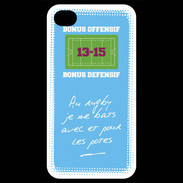 Coque iPhone 4 / iPhone 4S Les potes Bonus offensif-défensif Bleu