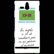Coque Sony Xperia U Le combat Bonus offensif-défensif Blanc