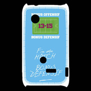 Coque Sony Xperia Typo Fin de match Bonus offensif-défensif Bleu