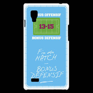 Coque LG Optimus L9 Fin de match Bonus offensif-défensif Bleu