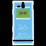 Coque Sony Xperia U Fin de match Bonus offensif-défensif Bleu