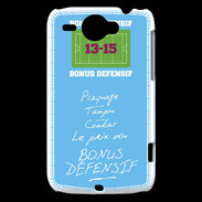 Coque HTC Wildfire G8 Plaquage Bonus offensif-défensif Bleu
