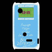 Coque Sony Xperia Typo Plaquage Bonus offensif-défensif Bleu