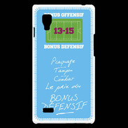 Coque LG Optimus L9 Plaquage Bonus offensif-défensif Bleu
