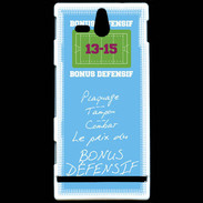 Coque Sony Xperia U Plaquage Bonus offensif-défensif Bleu