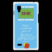 Coque LG Optimus L9 Merci l'arbitre Bonus offensif-défensif Bleu