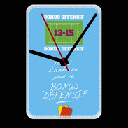 Grande pendule murale Merci l'arbitre Bonus offensif-défensif Bleu