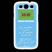 Coque Samsung Galaxy S3 1 point bonus offensif-défensif Bleu
