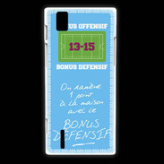 Coque Huawei Ascend P2 1 point bonus offensif-défensif Bleu