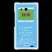 Coque Huawei Ascend Mate 1 point bonus offensif-défensif Bleu