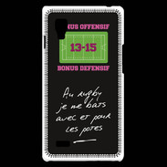 Coque LG Optimus L9 Les potes Bonus offensif-défensif Noir