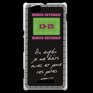 Coque Sony Xperia M Les potes Bonus offensif-défensif Noir