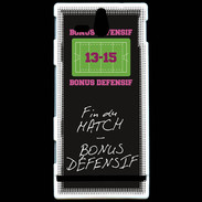 Coque Sony Xperia U Fin de match Bonus offensif-défensif Noir