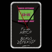 Grande pendule murale Fin de match Bonus offensif-défensif Noir