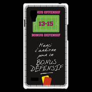 Coque LG Optimus L9 Merci l'arbitre Bonus offensif-défensif Noir