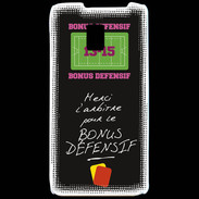 Coque LG P990 Merci l'arbitre Bonus offensif-défensif Noir