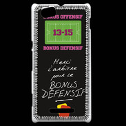 Coque Sony Xperia M Merci l'arbitre Bonus offensif-défensif Noir