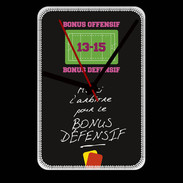 Grande pendule murale Merci l'arbitre Bonus offensif-défensif Noir