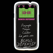 Coque Samsung Galaxy S3 Plaquage Bonus offensif-défensif Noir