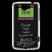 Coque HTC Wildfire G8 Plaquage Bonus offensif-défensif Noir