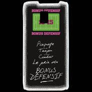 Coque LG P990 Plaquage Bonus offensif-défensif Noir