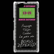 Coque Sony Xperia M Plaquage Bonus offensif-défensif Noir