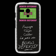 Coque Motorola G Plaquage Bonus offensif-défensif Noir