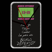 Grande pendule murale Plaquage Bonus offensif-défensif Noir