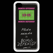 Coque iPhone 4 / iPhone 4S Mêlée relevée Bonus offensif-défensif Noir